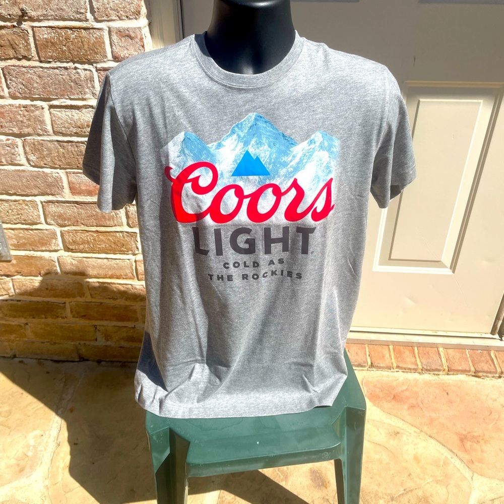 Coors Light, Gray, Short Sleeve Shirt, Size M